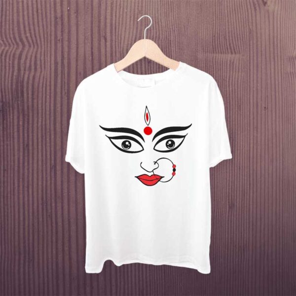 Durga-T-Shirt-Pridnted-White