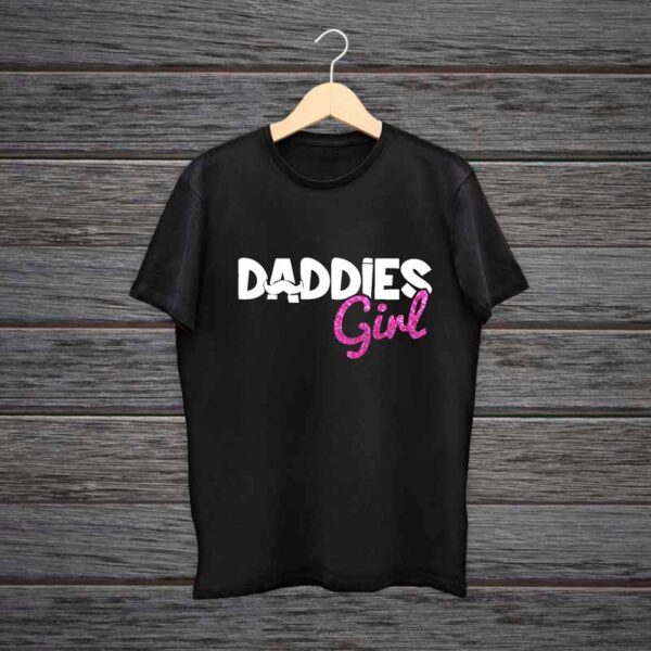 Girl-T-Shirt-Daddies-Girl-Glitter-Print