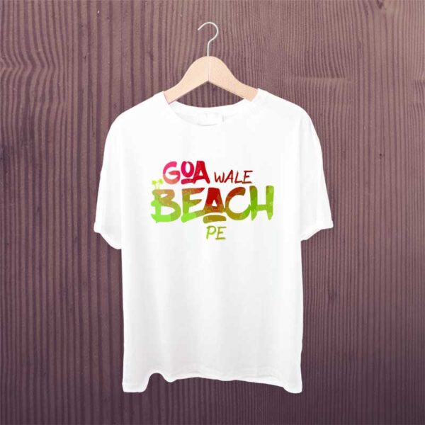 Goa-Wale-Beach-Pe-White-Tshirt