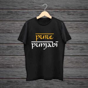 Pure-Punjabi-Black-Cotton-Tshirt