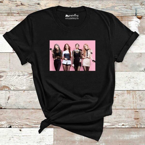 Black-Pink-Group-4-Members-Cotton-Tshirt