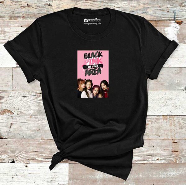 Black-Pink-In-Your-Area-Cotton-Tshirt