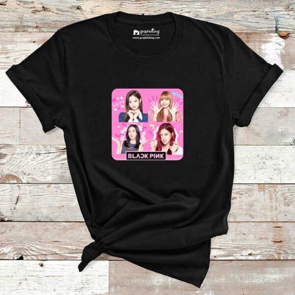 Black-Pink-Members-Cotton-Tshirt