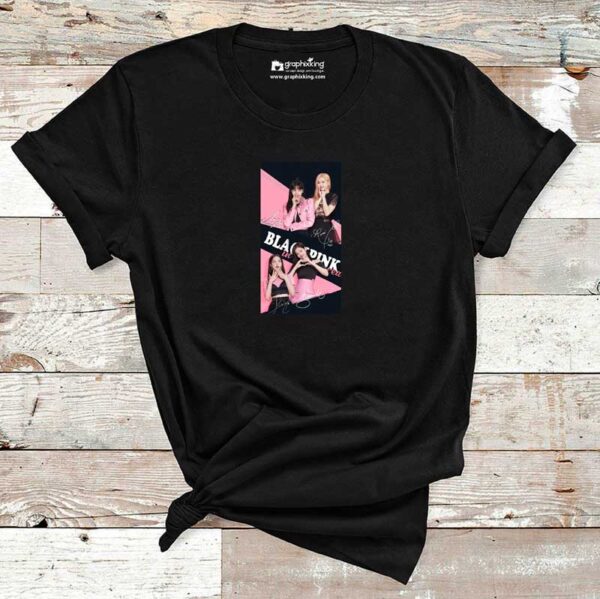 Happy-black-pink-Cotton-Tshirt