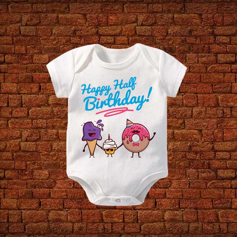 Happy-half-birthday-Baby-Romper