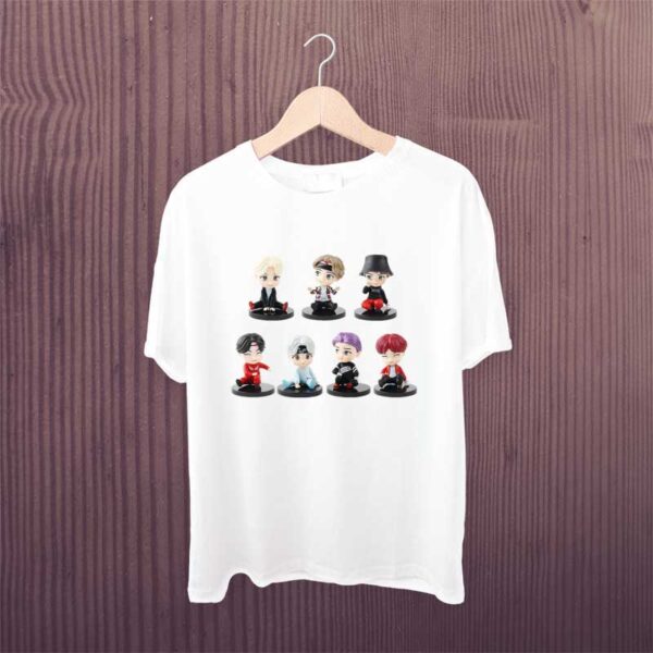 BTS-Cartoon-Characters-White-Tshirt