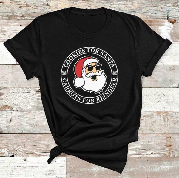 Cookies-For-Santa-Christmas-Black-Cotton-Tshirt-1