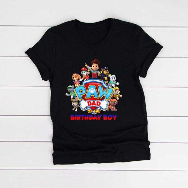 Paw-Petrol-Dad-Of-The-Birthday-Boy-Family-Tshirt