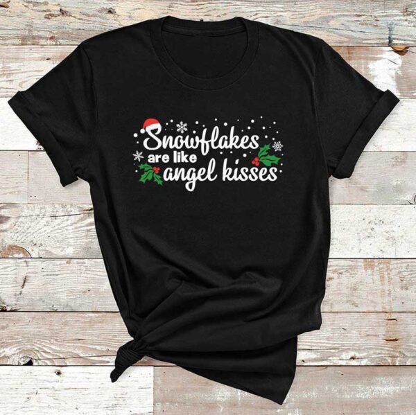 Snowflakes-Christmas-Black-Cotton-Tshirt-1