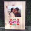 Customized-UV-Printed-Wooden-Photo-Plaque-Frame-Best-Mom-Ever-6x8-Inch